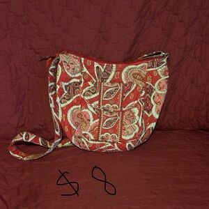 Vera Bradley Red Paisley Crossbody Bag